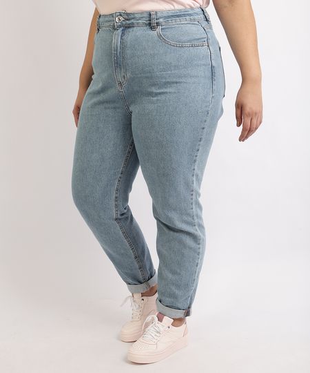 Calca-Jeans-Feminina-Plus-Size-Mom-Cintura-Super-Alta-Azul-Claro-9965143-Azul_Claro_1 Calca-Jeans-Feminina-Plus-Size-Mom-Cintura-Super-Alta-Azul-Claro-9965143-Azul_Claro_1