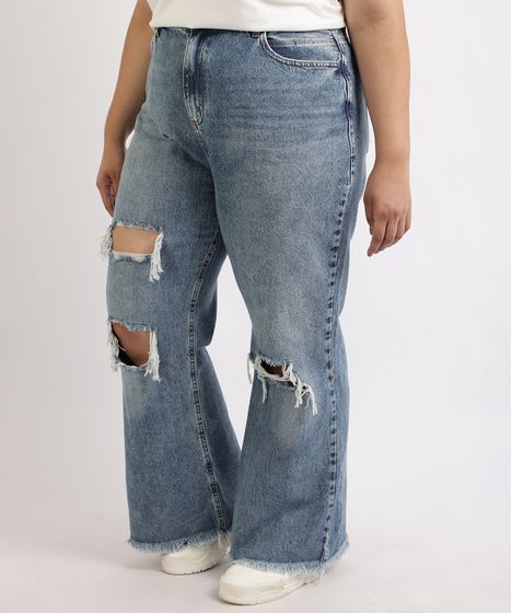 calça jeans cintura desfiada