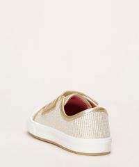 Tenis-Infantil-Pimpolho-Estampado-de-Listras-com-Brilho-Recorte-e-Tiras-com-Velcro-Dourado-9966079-Dourado_4