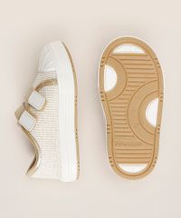 Tenis-Infantil-Pimpolho-Estampado-de-Listras-com-Brilho-Recorte-e-Tiras-com-Velcro-Dourado-9966079-Dourado_7
