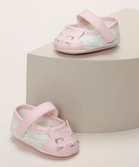 Sapatilha-Infantil-Pimpolho-Com-Tira-e-Bordado-de-Gatinho-Cinza-Mescla-Claro-9966093-Cinza_Mescla_Claro_1