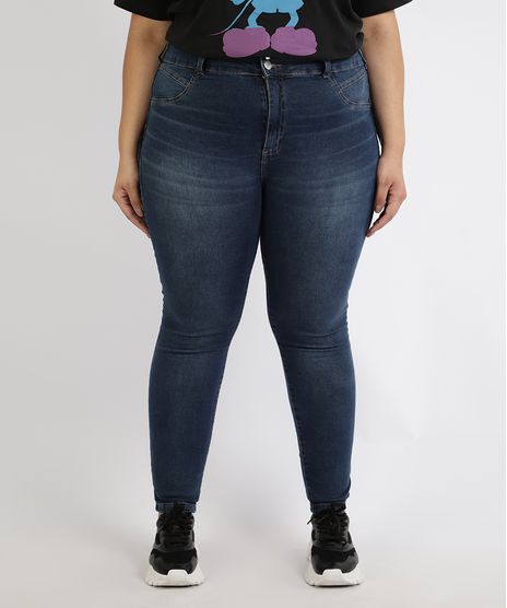 Calca-Jeans-Feminina-Plus-Size-Super-Skinny-Pull-Up-Cintura-Alta-Azul-Escuro-9967286-Azul_Escuro_1