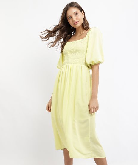 vestido amarelo adulto