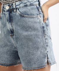 Short-Jeans-Feminino-Mindset-Cintura-Alta-Marmorizado-com-Fenda-e-Barra-a-Fio-Azul-Medio-9967299-Azul_Medio_4