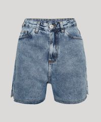 Short-Jeans-Feminino-Mindset-Cintura-Alta-Marmorizado-com-Fenda-e-Barra-a-Fio-Azul-Medio-9967299-Azul_Medio_5