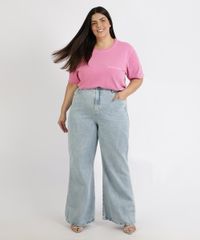 T-Shirt-Feminina-Mindset-Plus-Size--My-Own-Muse--Manga-Curta-Decote-Redondo-Rosa-9967302-Rosa_3
