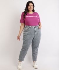 T-Shirt-Feminina-Plus-Size-Mindset--Latinoamericana--Flocada-Manga-Curta-Decote-Redondo-Roxa-9964270-Roxo_3