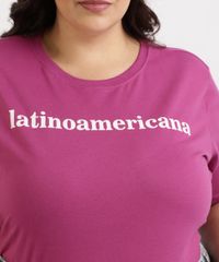 T-Shirt-Feminina-Plus-Size-Mindset--Latinoamericana--Flocada-Manga-Curta-Decote-Redondo-Roxa-9964270-Roxo_4