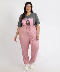 Blusa-Feminina-Plus-Size-Mulher-Maravilha-Manga-Curta-Decote-Redondo-Chumbo-9964399-Chumbo_3