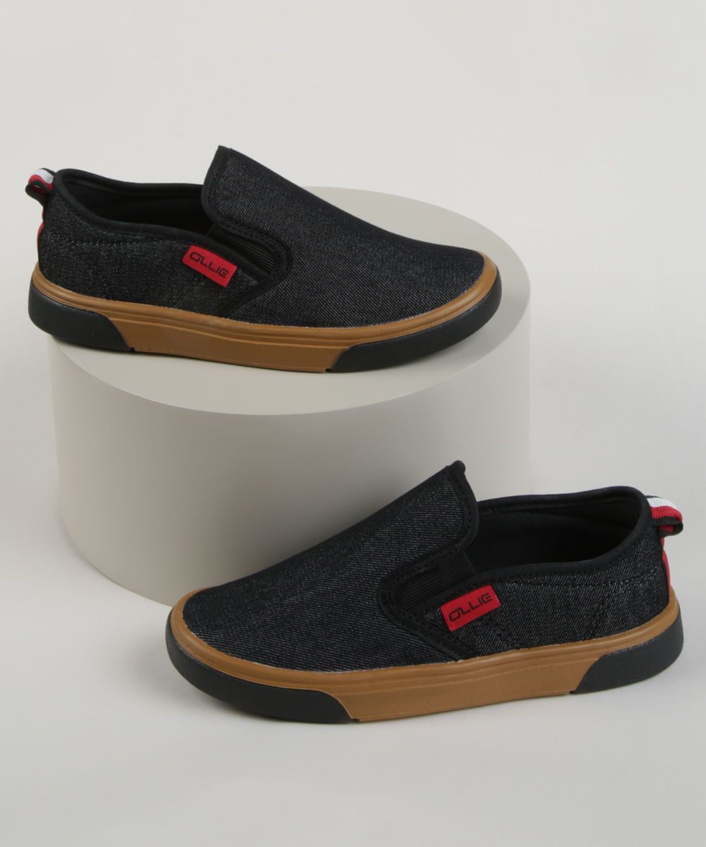 slip on infantil preto
