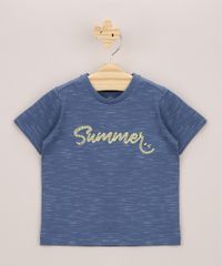 Camiseta-Infantil--Summer--Manga-Curta-Azul-9955060-Azul_1