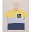 Camiseta-Infantil-com-Recortes-e-Bolsinho-de-Tubarao-Manga-Curta-Amarela-9955061-Amarelo_1