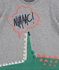 Camiseta-Infantil-Raglan-com-Estampa-Interativa-de-Jacare-Manga-Curta-Cinza-Mescla-9955071-Cinza_Mescla_3