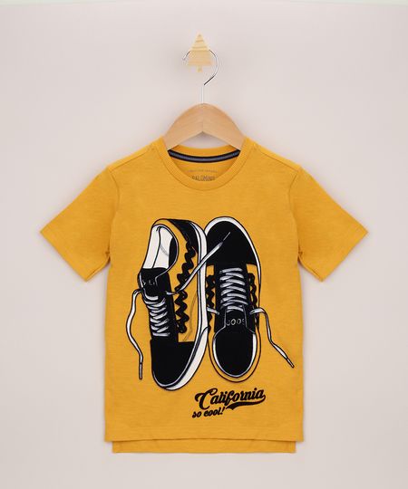 Camiseta-Infantil-Tenis-Flocado-Manga-Curta-Amarela-9955391-Amarelo_1