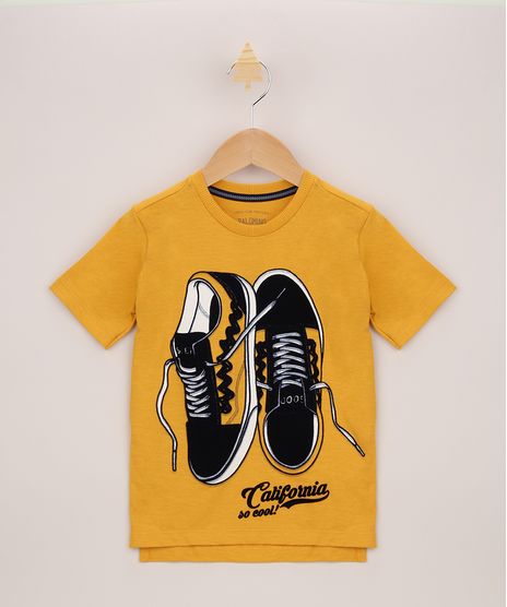 Camiseta-Infantil-Tenis-Flocado-Manga-Curta-Amarela-9955391-Amarelo_1