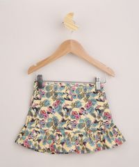 Saia-Infantil-Curta-Minnie-Estampada-Amarela-9955558-Amarelo_1