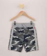 Bermuda-de-Moletom-Infantil-Capitao-America-Estampada-Camuflada-com-Recorte-Lateral-Cinza-Mescla-9955570-Cinza_Mescla_1