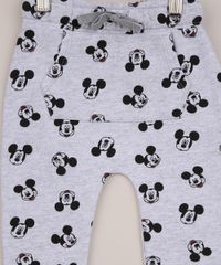 Calca-de-Moletom-Infantil-Mickey-Estampada-com-Bolso-Canguru-Cinza-Mescla-9956456-Cinza_Mescla_3