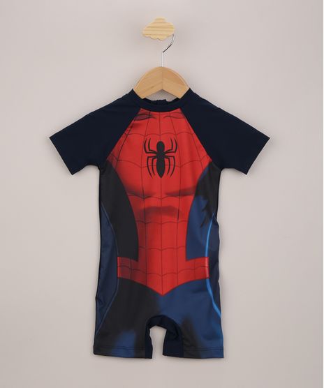Macaquinho-Infantil-Homem-Aranha-Manga-Curta-com-Protecao-UV50--Azul-9957685-Azul_1