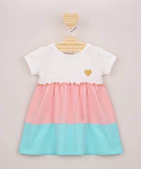 Vestido-Infantil-com-Recortes-Manga-Curta-Multicor-9957840-Multicor_1 Vestido-Infantil-com-Recortes-Manga-Curta-Multicor-9957840-Multicor_1
