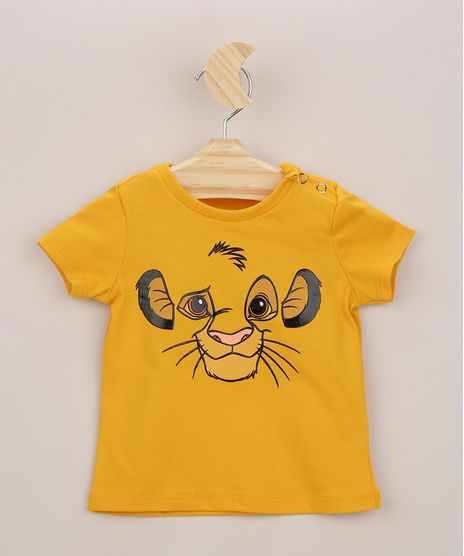 Camiseta-Infantil-Simba-O-Rei-Leao-Manga-Curta-Mostarda-9958273-Mostarda_1