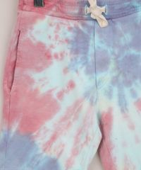 Bermuda-de-Moletom-Infantil-Estampada-Tie-Dye-com-Bolsos-Multicor-9959636-Multicor_4