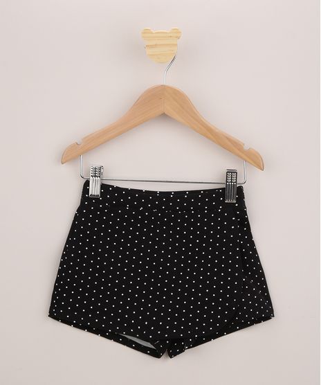 Short-Saia-Infantil-Envelope-Estampado-de-Poa-com-Glitter-Preto-9963920-Preto_1