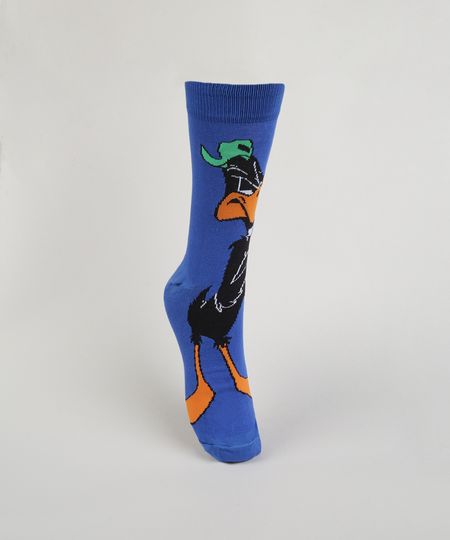 Meia-Masculina-Patolino-Estampado-Cano-Alto-Azul-9963947-Azul_1