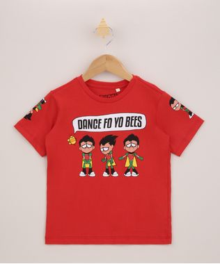 Camiseta-Infantil-Robin-Jovens-Titas--Dance-fo-yo-Bees--Manga-Curta-Vermelha-9965439-Vermelho_1
