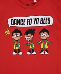 Camiseta-Infantil-Robin-Jovens-Titas--Dance-fo-yo-Bees--Manga-Curta-Vermelha-9965439-Vermelho_3