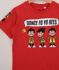 Camiseta-Infantil-Robin-Jovens-Titas--Dance-fo-yo-Bees--Manga-Curta-Vermelha-9965439-Vermelho_4