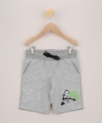 Bermuda-de-Moletom-Infantil-Ben-10-com-Bolsos-Cinza-Mescla-Claro-9965776-Cinza_Mescla_Claro_1