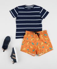 Bermuda-Surf-Infantil-Estampada-de-Tigres-Laranja-9954555-Laranja_3