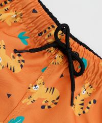 Bermuda-Surf-Infantil-Estampada-de-Tigres-Laranja-9954555-Laranja_4