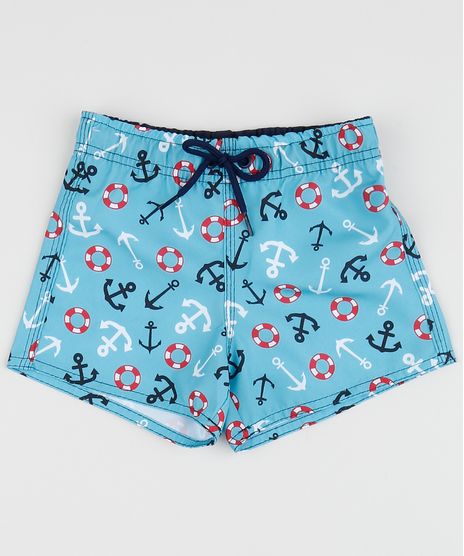 Bermuda-Surf-Infantil-Estampada-de-Ancoras-Azul-Claro-9954556-Azul_Claro_1