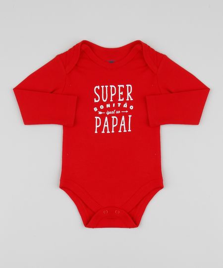 Body-Infantil--Super-Bonitao-Igual-ao-Papai--Manga-Longa-Vermelho-9842906-Vermelho_1