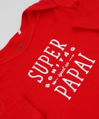 Body-Infantil--Super-Bonitao-Igual-ao-Papai--Manga-Longa-Vermelho-9842906-Vermelho_2