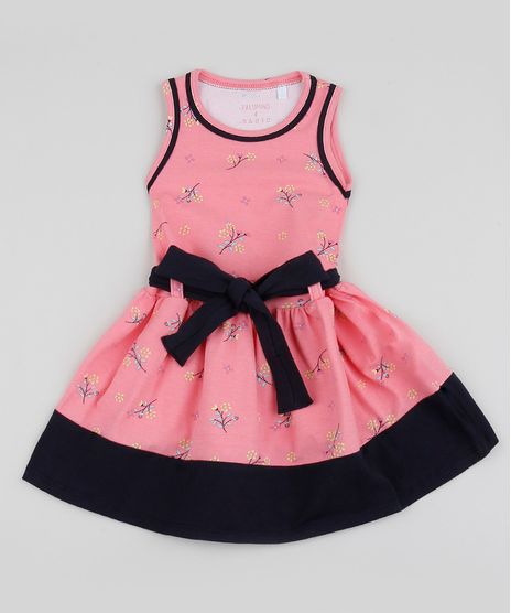 Vestido-Infantil-com-Faixa-para-Amarrar-Rosa-9953028-Rosa_1