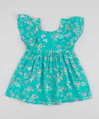 Vestido-Infantil-Estampado-Floral-Manga-Curta-com-Babados-Verde-Agua-9955032-Verde_Agua_1