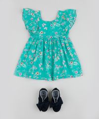 Vestido-Infantil-Estampado-Floral-Manga-Curta-com-Babados-Verde-Agua-9955032-Verde_Agua_3