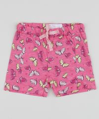 Short-Infantil-Estampado-de-Borboletas-com-Cordao-Rosa-Escuro-9958890-Rosa_Escuro_1