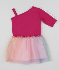 Vestido-Infantil-Dinossauro-com-Tule-Ombro-So-Manga-Longa-Rosa-9955127-Rosa_2