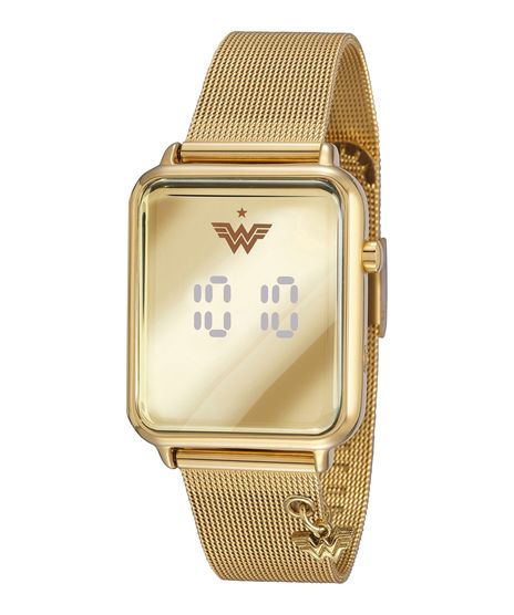 Kit-de-Relogio-Digital-Warner-Bros-Mulher-Maravilha---Pulseira---32182LPMGDE1-Dourado-9951104-Dourado_1