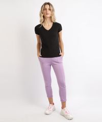 Kit-de-2-Blusas-Femininas-Basicas-Flame-Manga-Curta-Decote-V-Multicor-9953511-Multicor_3