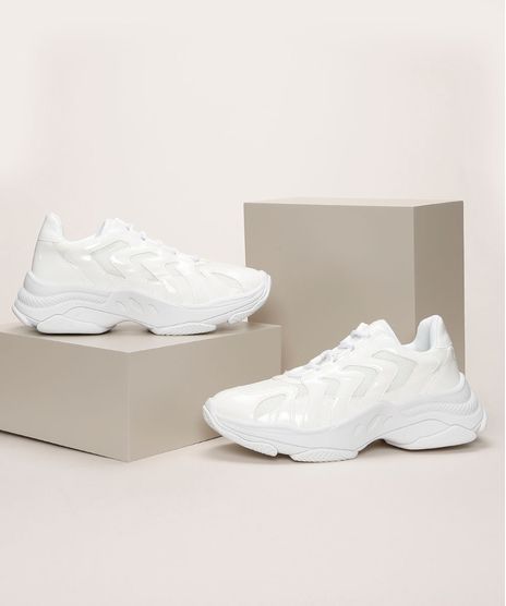 Tenis-Feminino-Oneself-Chuncky-com-Recortes-e-Cadarco-Branco-9962377-Branco_1