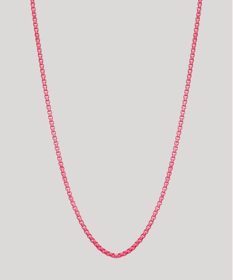 Colar-Feminino-Corrente-Delicado-Rosa-Neon-9965889-Rosa_Neon_1