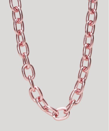 Colar-Feminino-Folheado-Choker-Corrente-Rosa-9966598-Rosa_1