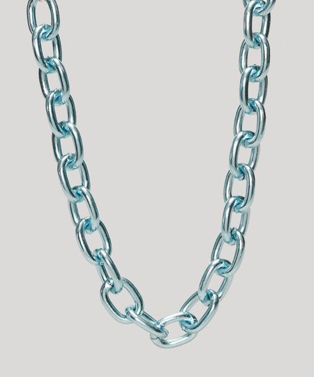 Colar-Feminino-Folheado-Choker-Corrente-Azul-9966600-Azul_1 Colar-Feminino-Folheado-Choker-Corrente-Azul-9966600-Azul_1