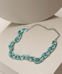 Colar-Feminino-Folheado-Choker-Corrente-Verde-9966601-Verde_2