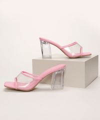 Tamanco-Feminino-Oneself-Salto-Alto-Quadrado-em-Acrilico-com-Tira-em-Vinil-Rosa-9962375-Rosa_1